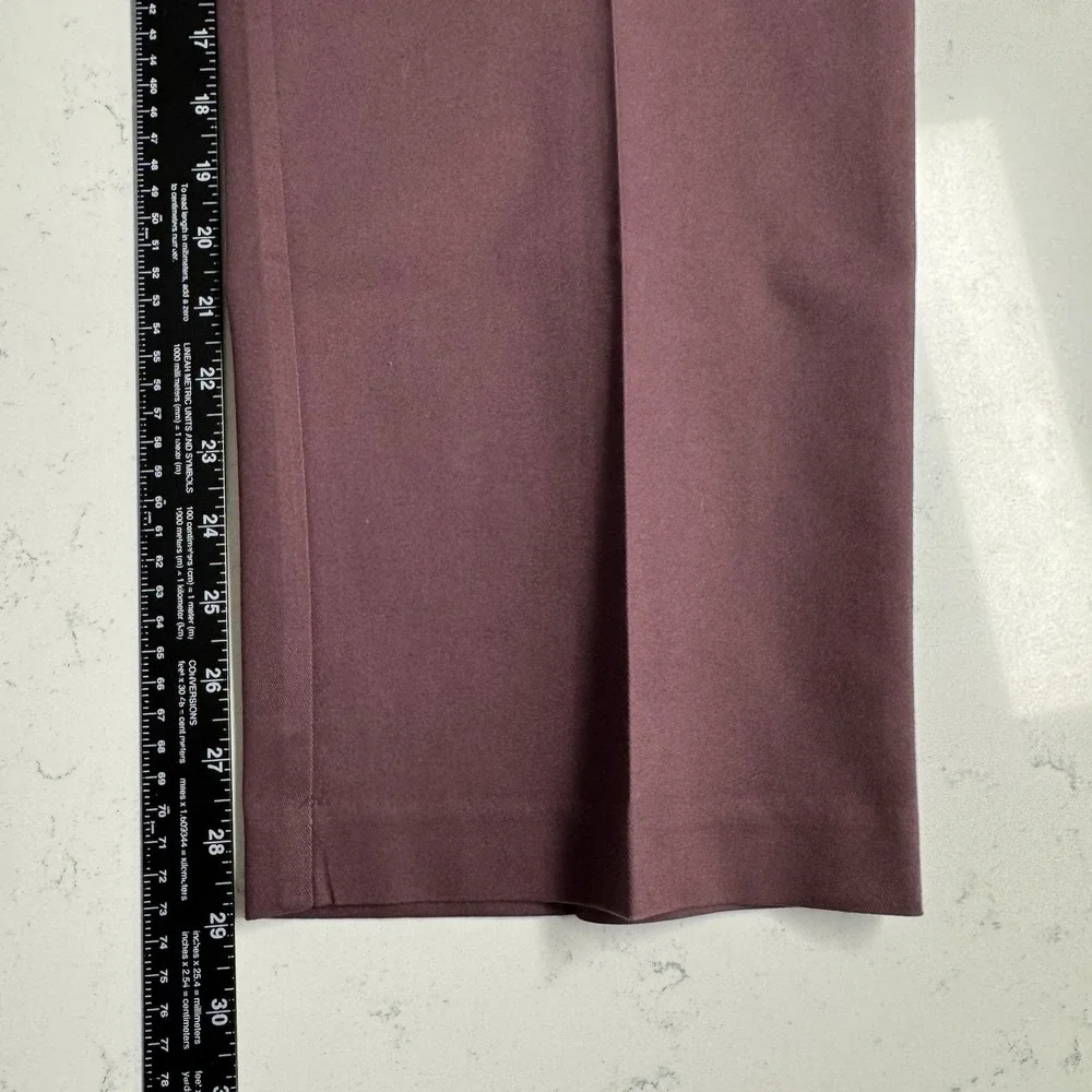NWT Savane Plum Ultimate‎ Performance Flat Front Chino Dress Pants Flat 40x29